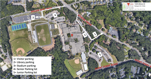 Parking at Athens Drive 